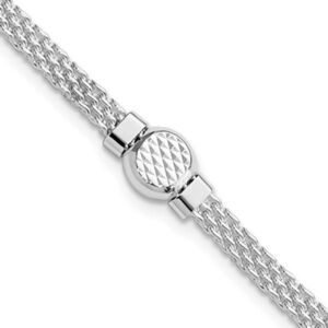 Sterling Silver Mesh Fancy Bracelet
